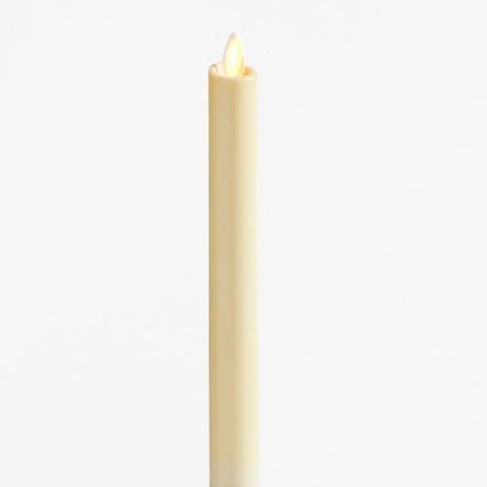 ♥️BUY 5 GET 3 FREE  Premium Flickering Flameless Wax Taper Candle,$59, Natural